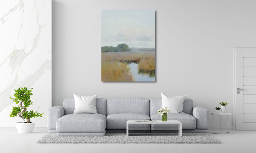 Giclee on Canvas-Modern Autumn Creek Landscape Artwork 423319 image 5