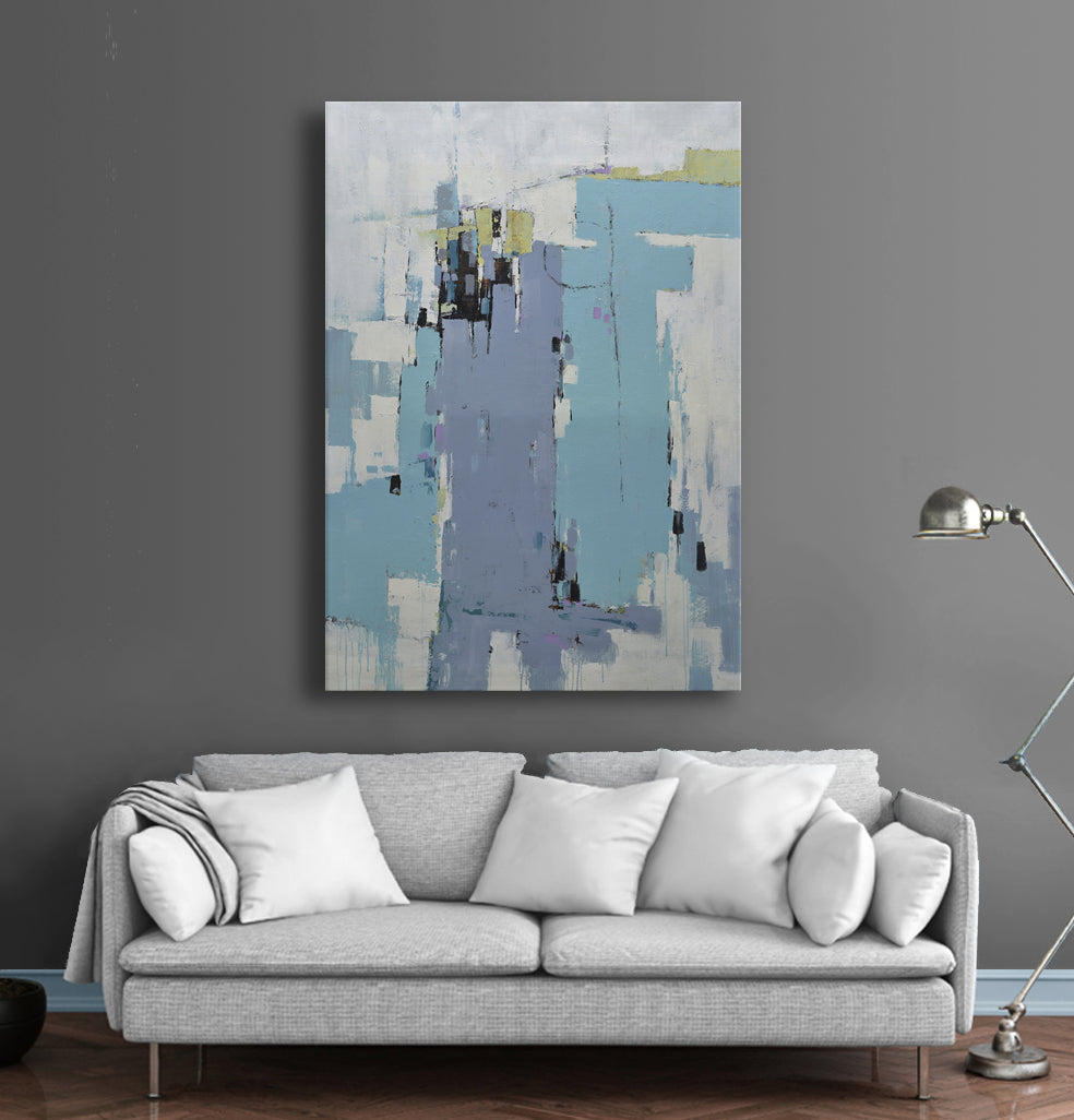 40x60 Large abstract landscape oil painting on canvas 81931301 image 1