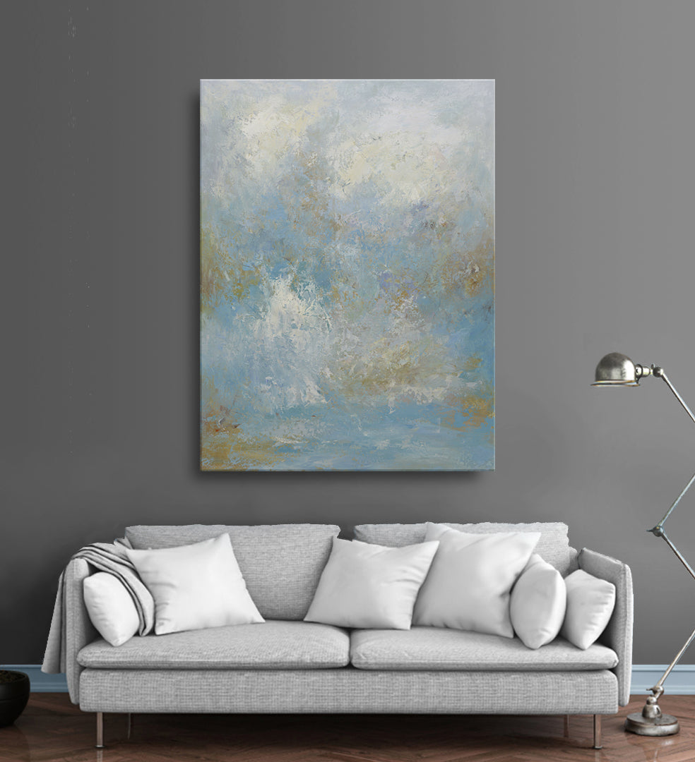 Studio art 36X48 large abstract oil painting S-8195009 image 1