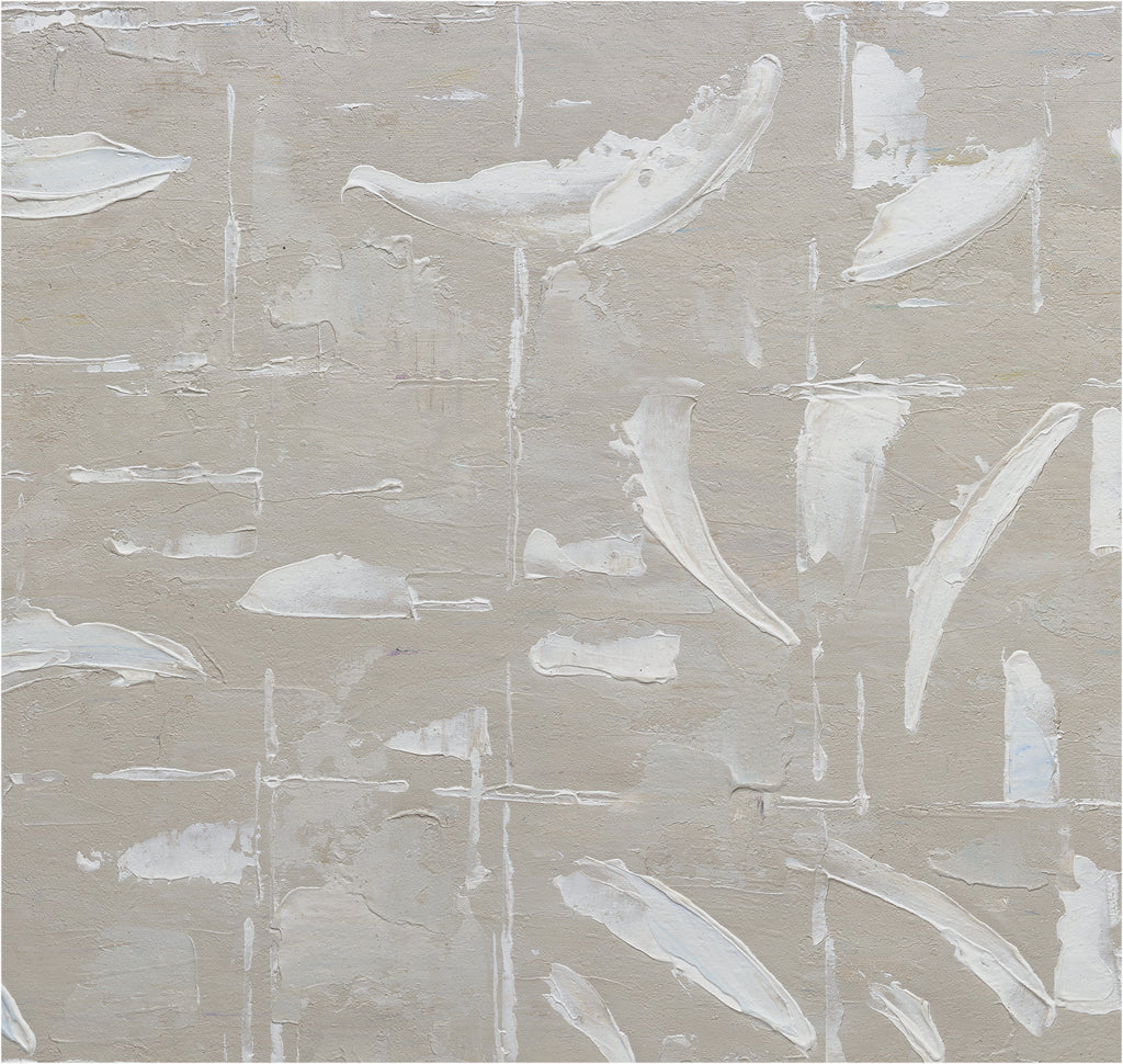 Giclée on Canvas-Modern Beige Theme Abstract Artwork P432 image 1