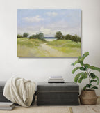 36x48 Modern oil painting of ocean view with path way 72071031 image 1