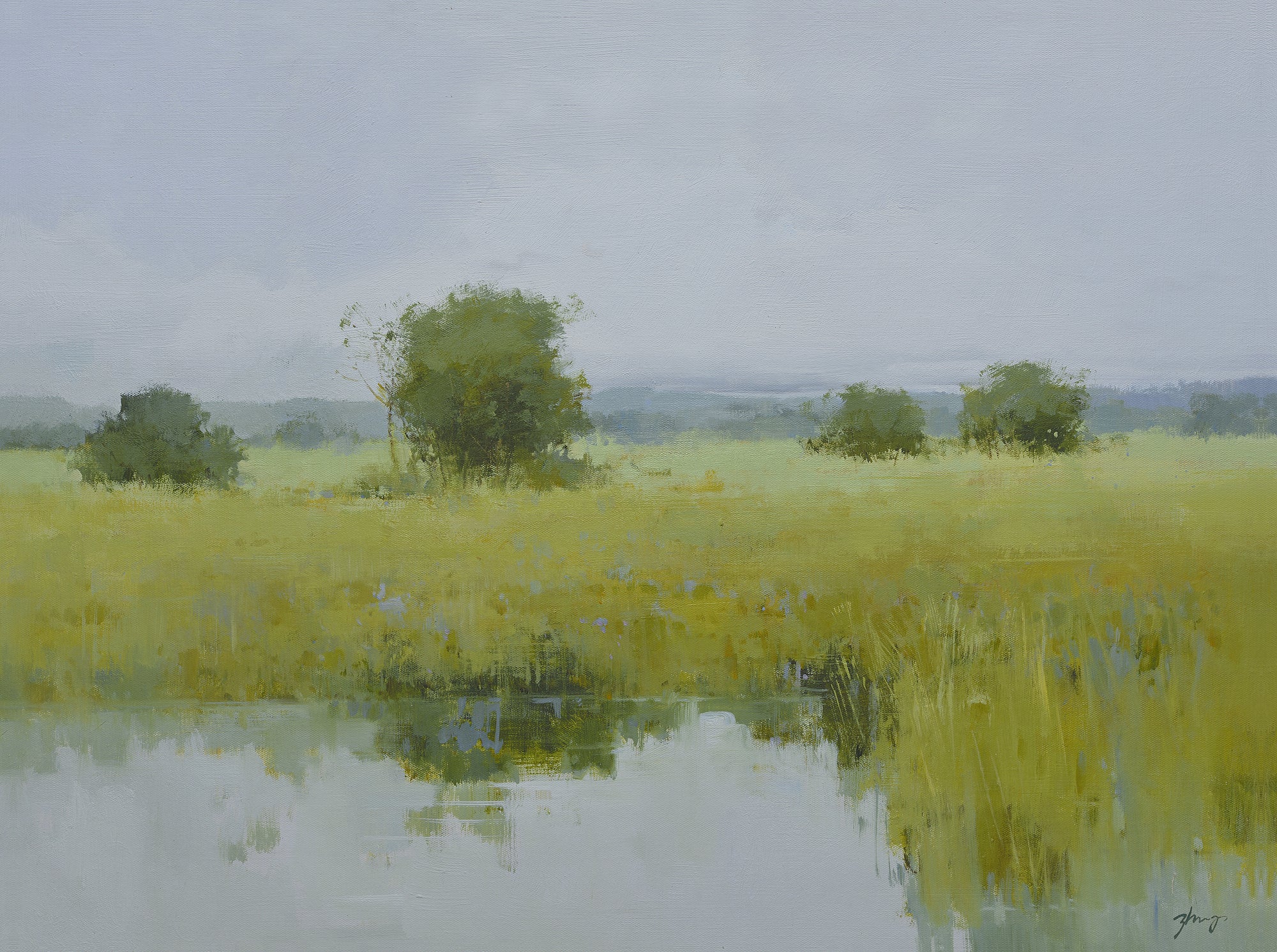 Giclee on Canvas-Modern Creek Landscape Artwork 422903 image 0