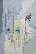 24x36 abstract oil painting on canvas with gray and light yellow 4199150202 image 0