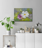 12x16 oil painting on canvas of petunia flowers 22010546 image 1