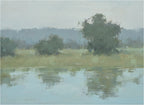 Giclée on Canvas-Modern Field Marsh Landscape Artwork G2185a image 1