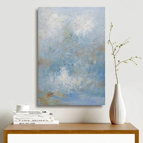 24x36 abstract oil painting on canvas with bluess 4196502 image 1
