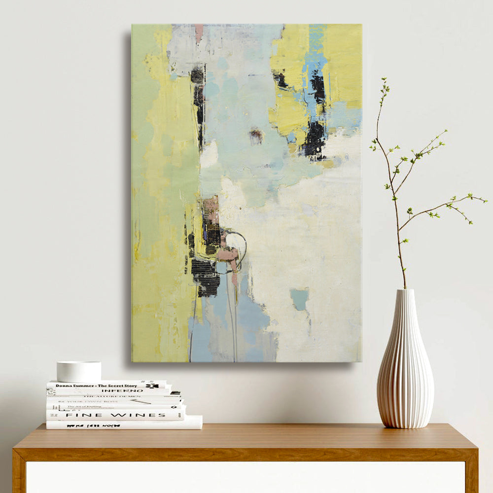 24x36 abstract oil painting on canvas with yellows 41992810 image 0