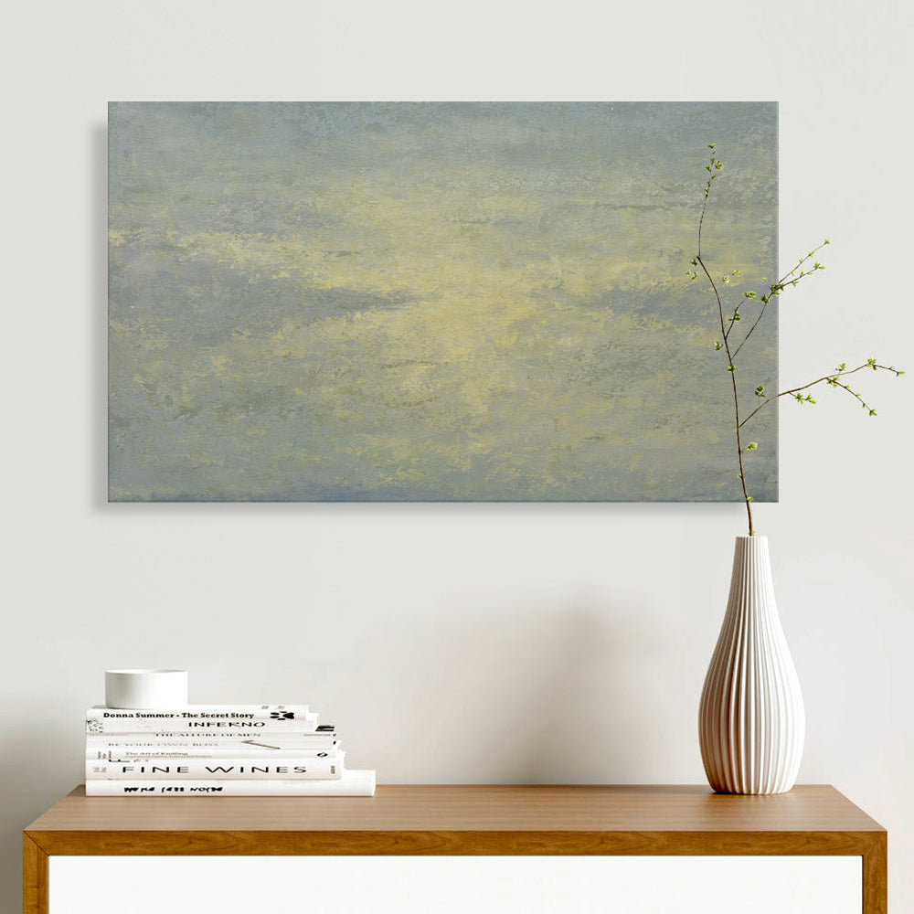 36X60 Large abstract oil painting in blue and green on canvas 4911 image 1