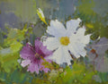 12x16 oil painting on canvas of petunia flowers 22010546 image 0