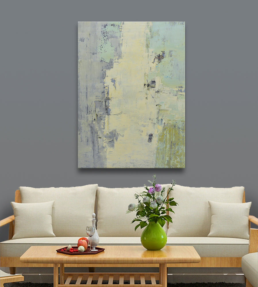 24x36 abstract oil painting on canvas with yellows 4196705 image 1