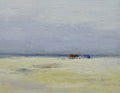 12x16 oil painting on canvas of people and boat on beach 22010539 image 0
