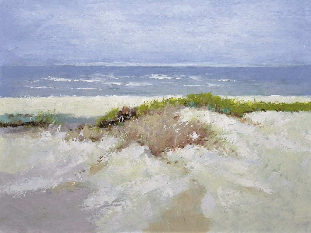 Studio art 36X48 large oil painting of sandy beach S-81912606 image 0