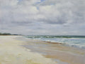 36x48 Modern oil painting of white sand beach 72071029 image 0