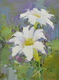 12x16 oil painting on canvas of petunia flowers 22010549 image 0