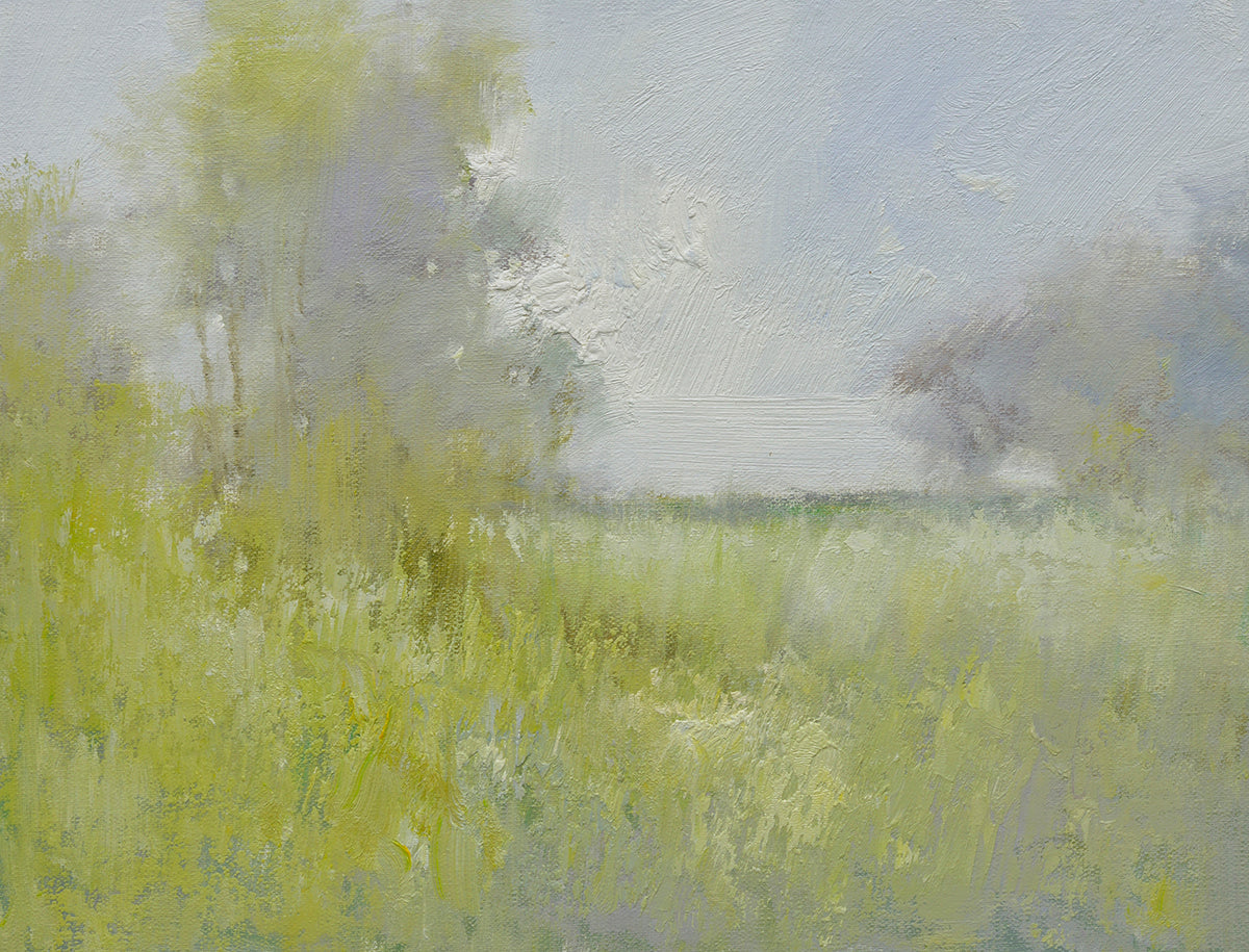 12x16 oil painting on canvas of field woods landscape 22010547 image 0