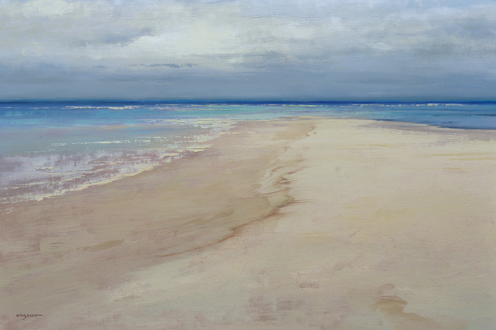 Giclee on Canvas-Modern Seascape Artwork 4-72071032 image 0