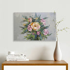 24x36 oil painting on canvas of pink flowers 41980205 image 1