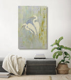 24x36 oil painting on canvas of 2 white egrets 41962708 image 1