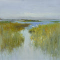 16x16 oil painting on canvas of marsh with egrets 22010503 image 0