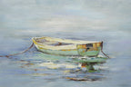 24x36 oil painting on canvas of green boat on water 42010105 image 0
