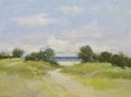 36x48 Modern oil painting of ocean view with path way 72071031 image 0