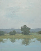 Giclée on Canvas-Modern Field Marsh Landscape Artwork G2185a image 0