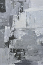 Giclée on Canvas-Modern Gray &Black Theme Abstract Artwork 9220115 image 0