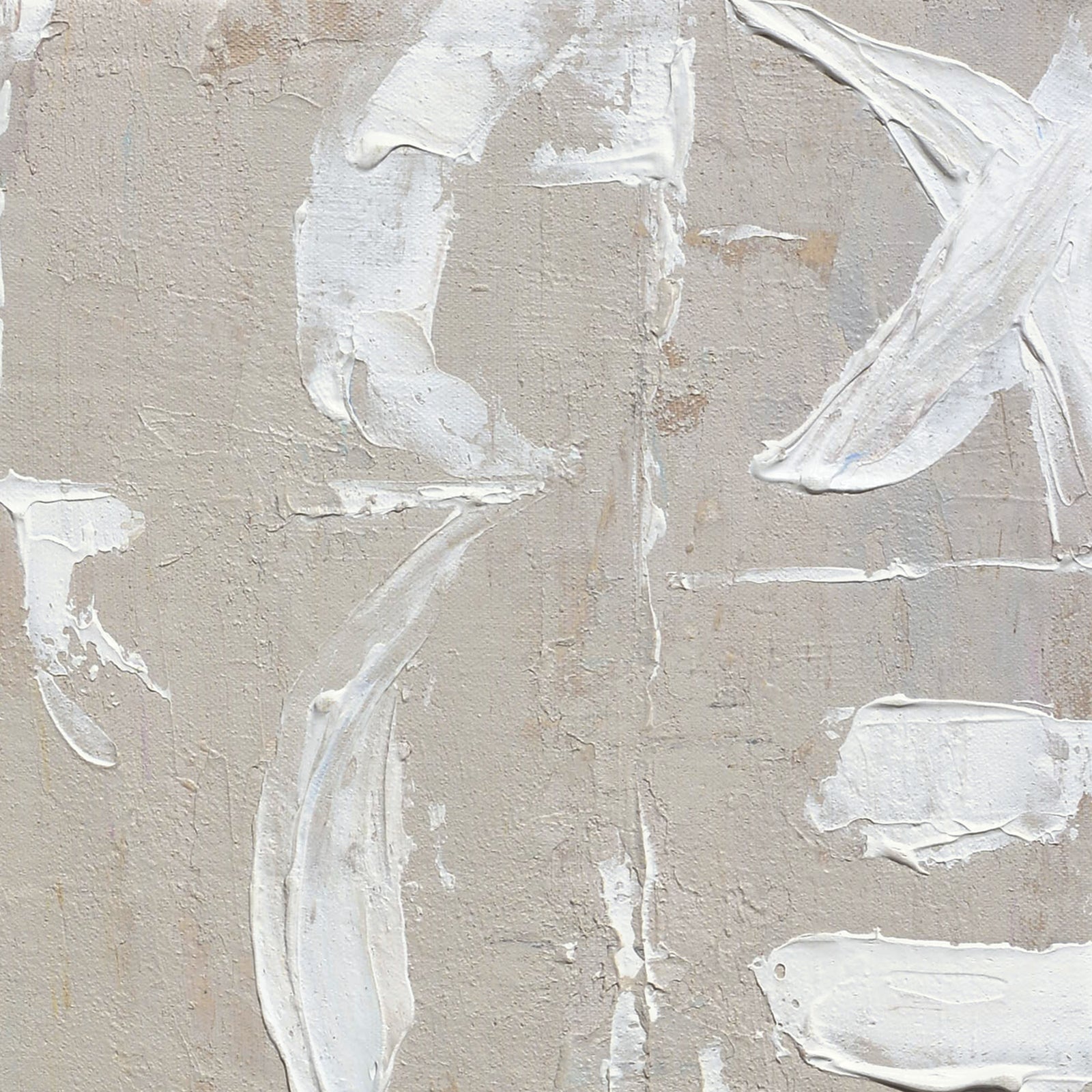 Giclee on Canvas-Abstract Beige and White 8220111 image 1