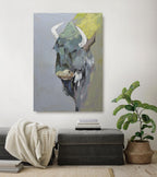 40x60 Large abstract oil painting of portrait of a bison 81941011 image 1