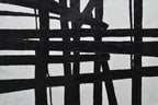40x60 Large abstract black & white oil painting on canvas 91900608 image 0