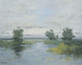 Giclee on Canvas-Modern River Landscape Artwork A150 image 0