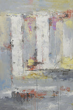 24x36 abstract oil painting on canvas with pinks and whites 42010102 image 0