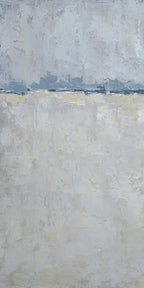 Giclée on Canvas-Modern Gray &Blue Theme Abstract Artwork 9220109A image 0