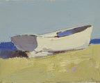 8x10 Modern oil painting of boat on beach 15095 image 0