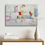 24x36 abstract oil painting on canvas with pinks 419101403 image 1