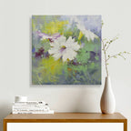16x16 oil painting of petunia flowers white and purple 22010510 image 1