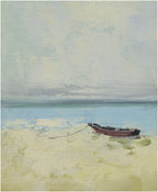 8x10 Modern oil painting of boat on beach 1181915 image 0