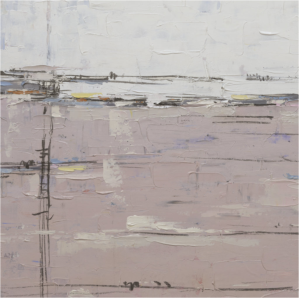 Giclée on Canvas-Modern Pink &White Abstract Artwork P68 image 2
