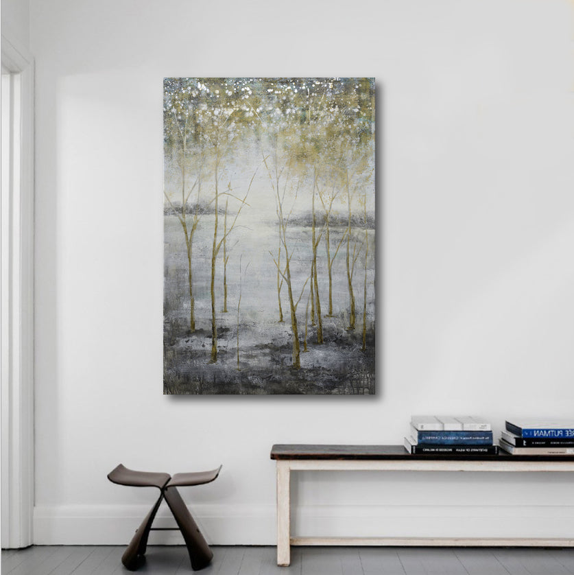 40x60 Large oil painting of tree woods on canvas 81962602 image 1