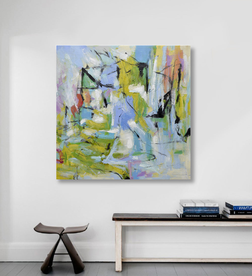 Studio art 35X35 large abstract oil painting S-71912103 image 1