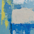 Giclee on Canvas-Modern Blue Abstract Piece 81910210 image 1