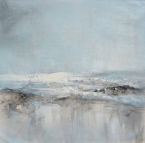 61702502 Abstract oil painting 36x48, Gray colors image 0