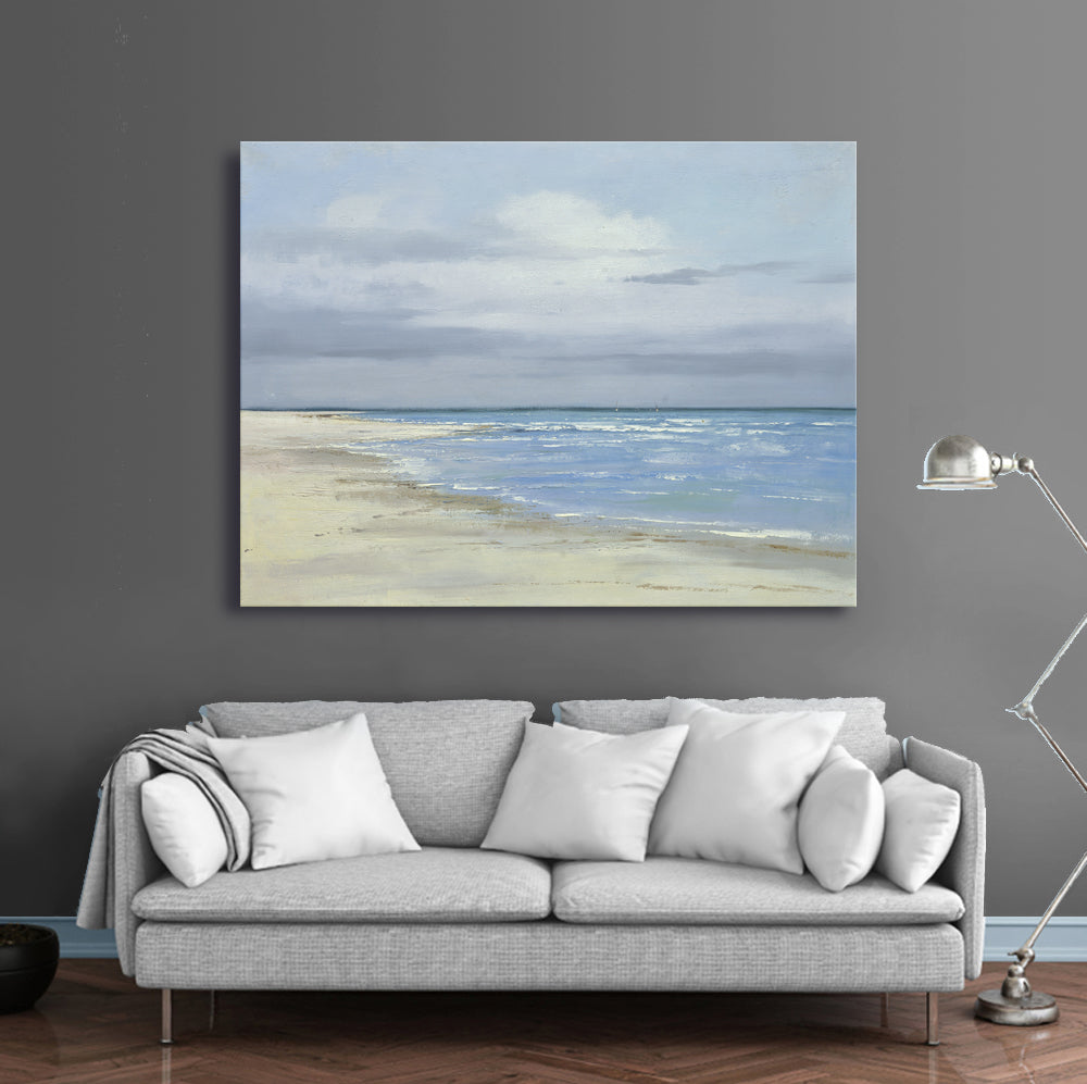 36x48  oil painting of white sand beach and ocean waves 72071034 image 1