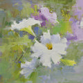 16x16 oil painting of petunia flowers white and purple 22010509 image 0