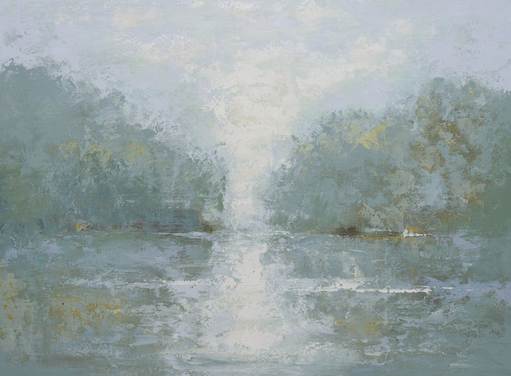 Studio art 36X48 large oil painting of marsh landscape S-81912301 image 0