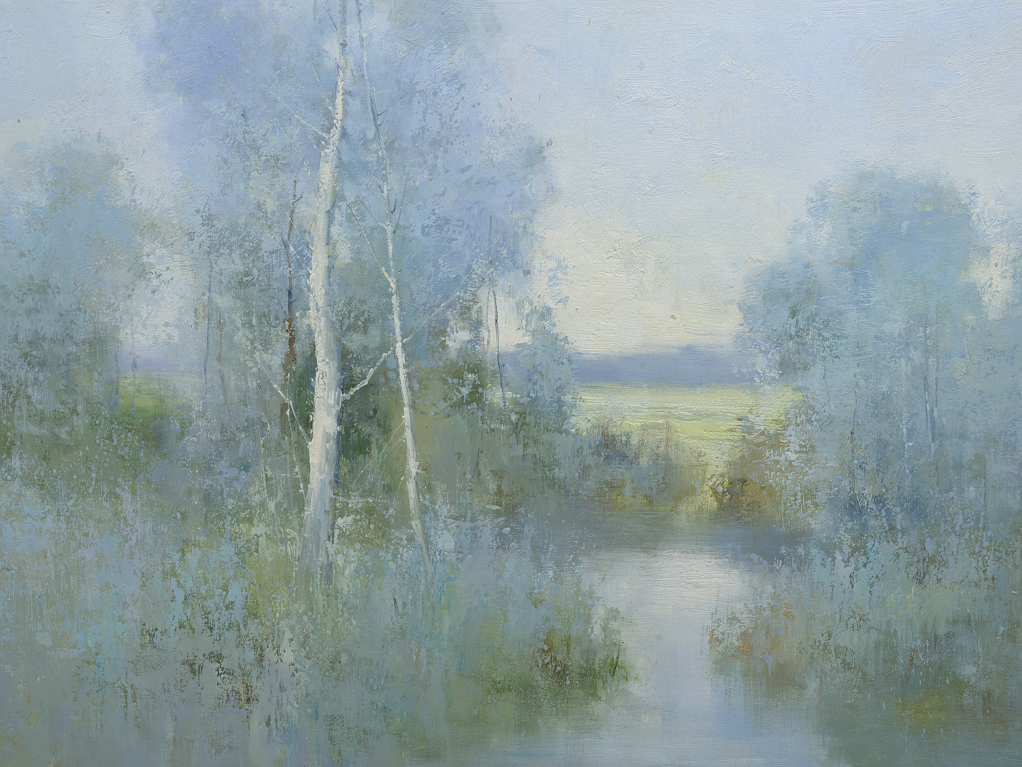 Giclee on Canvas-Modern Tree Marsh Landscape Artwork 821704 image 0